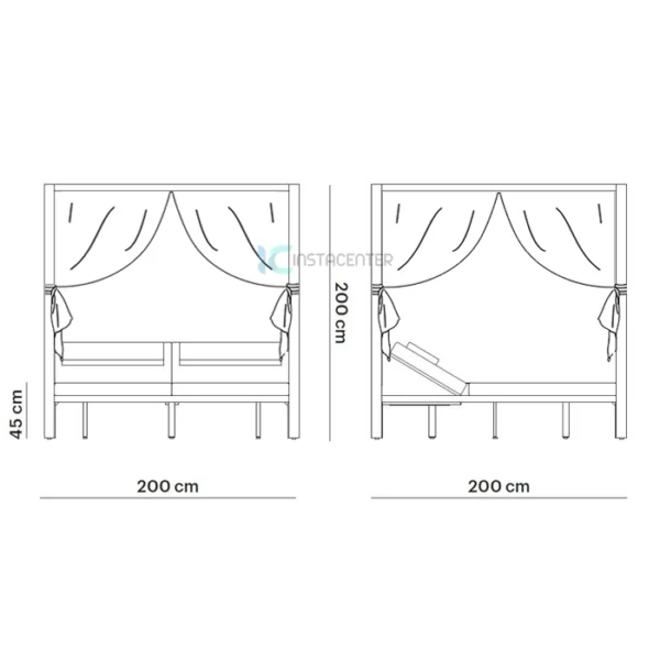 Cama balinesa MILA (Fierro) - Imagen 3