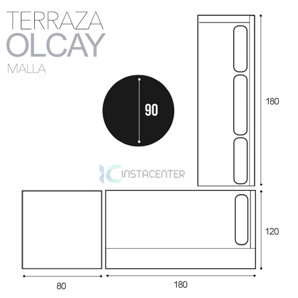 Set terraza OLCAY (Malla) ( a Medida ) - Imagen 4